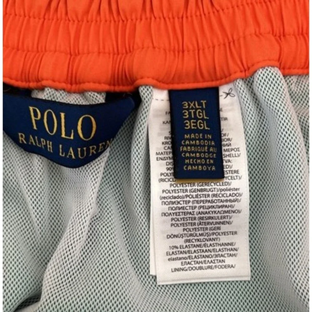 NWT Polo Ralph Lauren Mens 3LT Tall Kailua Board Shorts Beach Kelly Green 9